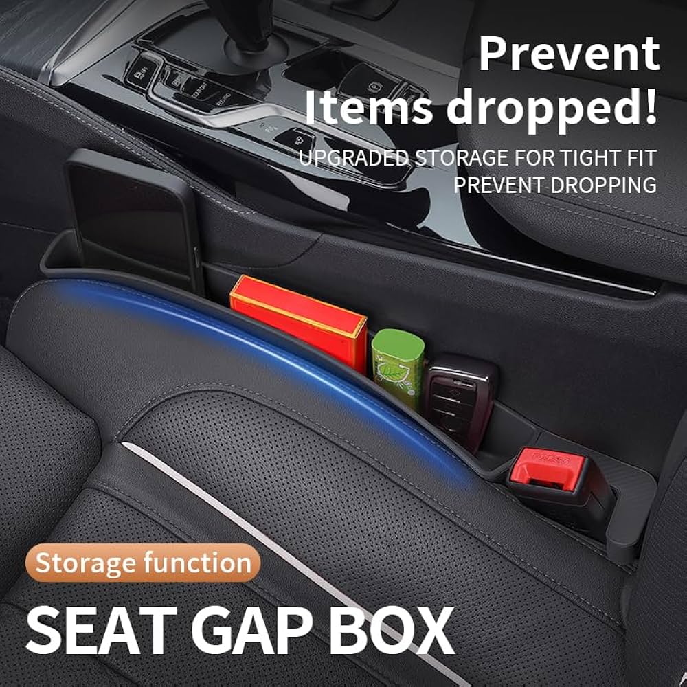 Car Seat Gap Filler, Seat Gap Organizer with Phone Holder, Car Seat Accessories