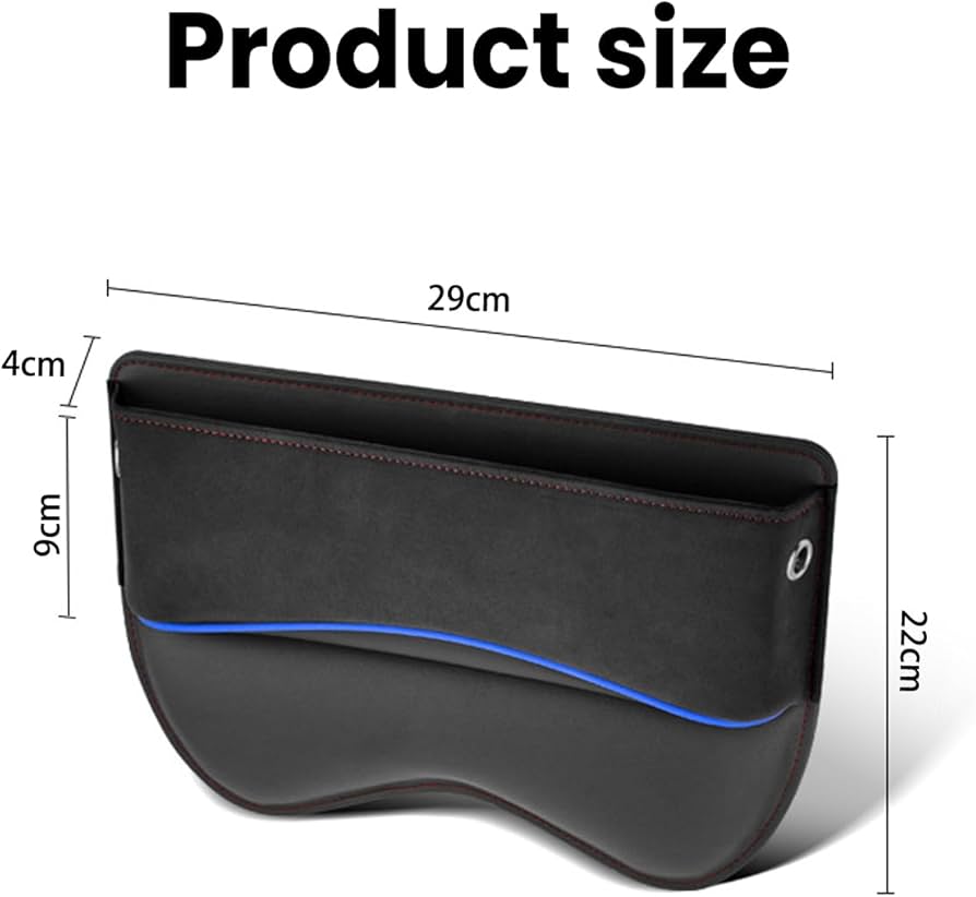 Car Seat Gap Filler Organiser, PU Leather Car Organizer for Front Seat Gap Filling