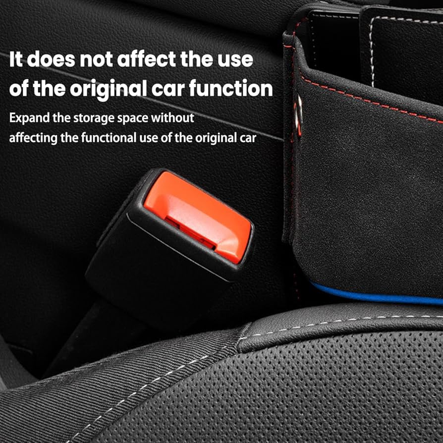 Car Seat Gap Filler Organiser, PU Leather Car Organizer for Front Seat Gap Filling