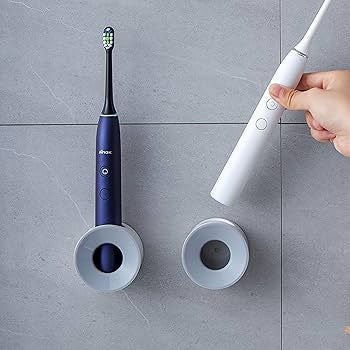 2Pcs Electric Toothbrush Holder Wall Mounted for Space Saving