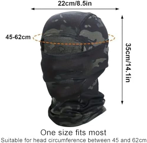 Balaclava Mask Lightweight Breathable Camo Hood Snood Army Hat Head Full Face