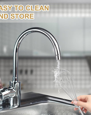 Problems Solved 3-piece hand mixer accessory set for electric drill, stainless steel kitchen tools for mixing and blending.