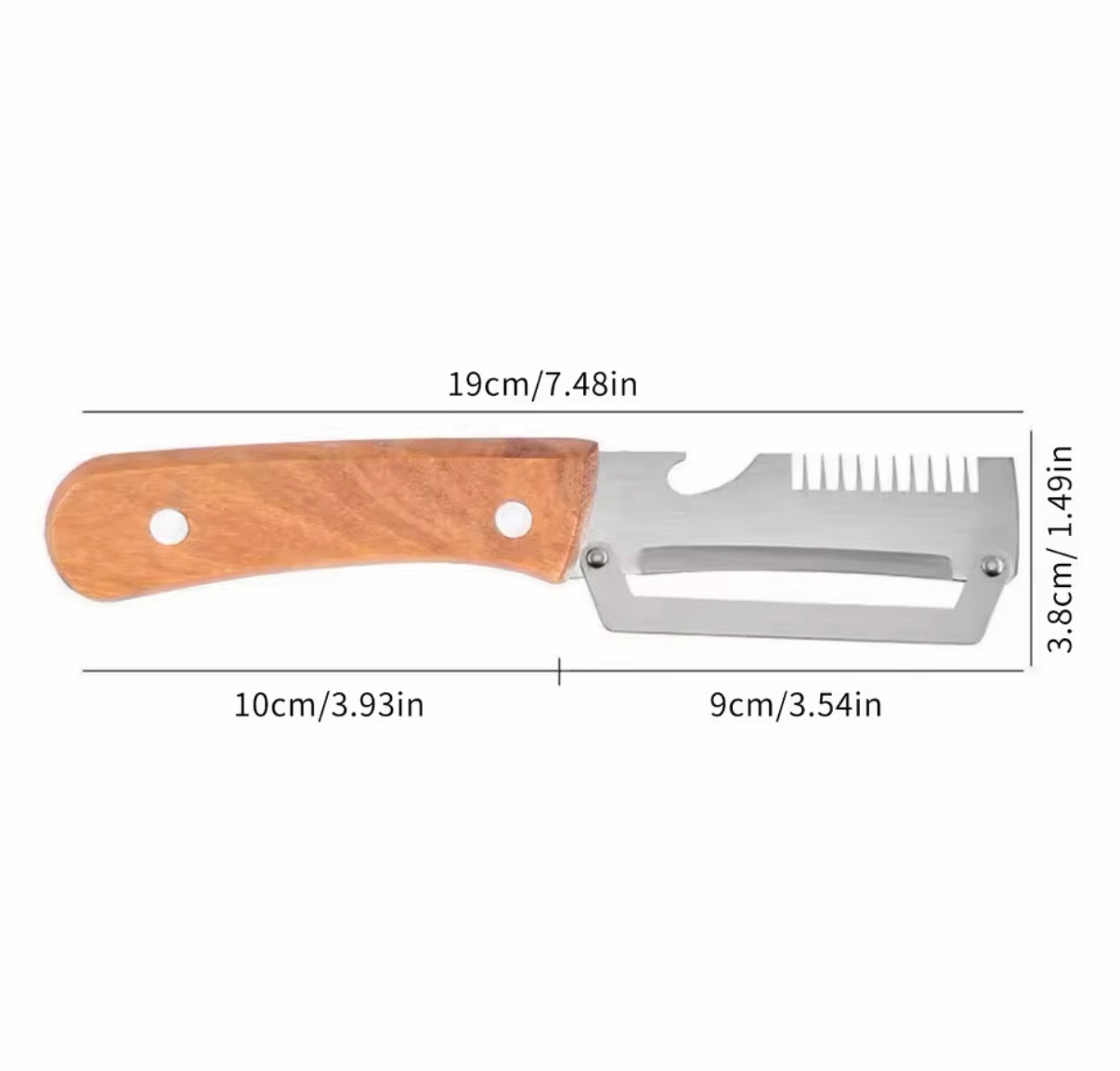 Wooden Multi Functional Vegetable Peeler With Ergonomic Handle For Peeling