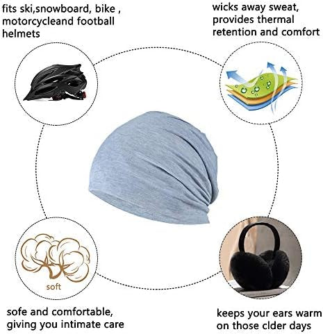 Slouchy Beanie Hat - Chemo Cancer Cotton Head Hat Sleep Cap Turban Headwear Stretch