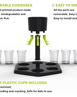 6-Shot Liquor Dispenser for Easy Drink Pouring - Problems Solved