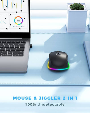 Problems Solved wireless rechargeable LED mouse with silent clicking and 2.4G USB receiver, designed for laptops.