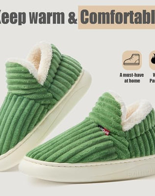 Slippers Women Ladies Fuzzy With Memory Foam Winter House Soft Anti-Slip Sole
