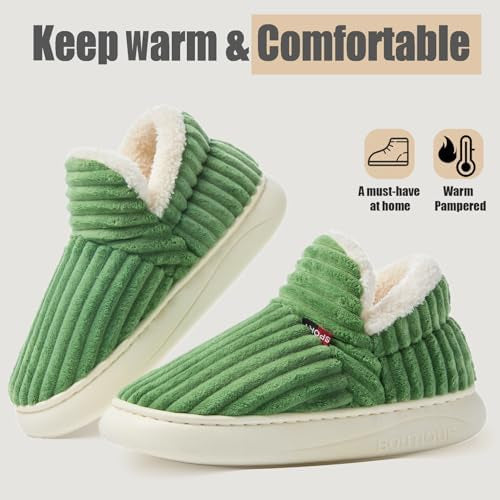 Slippers Women Ladies Fuzzy With Memory Foam Winter House Soft Anti-Slip Sole