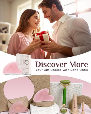 Facial Tools, Natural Rose Quartz Gua Sha Stone, Face Guasha Tool for Jawline
