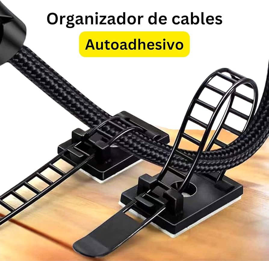 Pack of 25 3M Quality Self Adhesive Cable Organizer, Cable Organizer for Desk