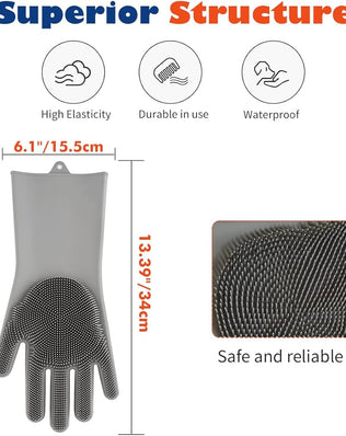 Pet Hair Remover, Gentle Magic Pet Grooming Gloves, Efficient Deshedding Glove for Dogs