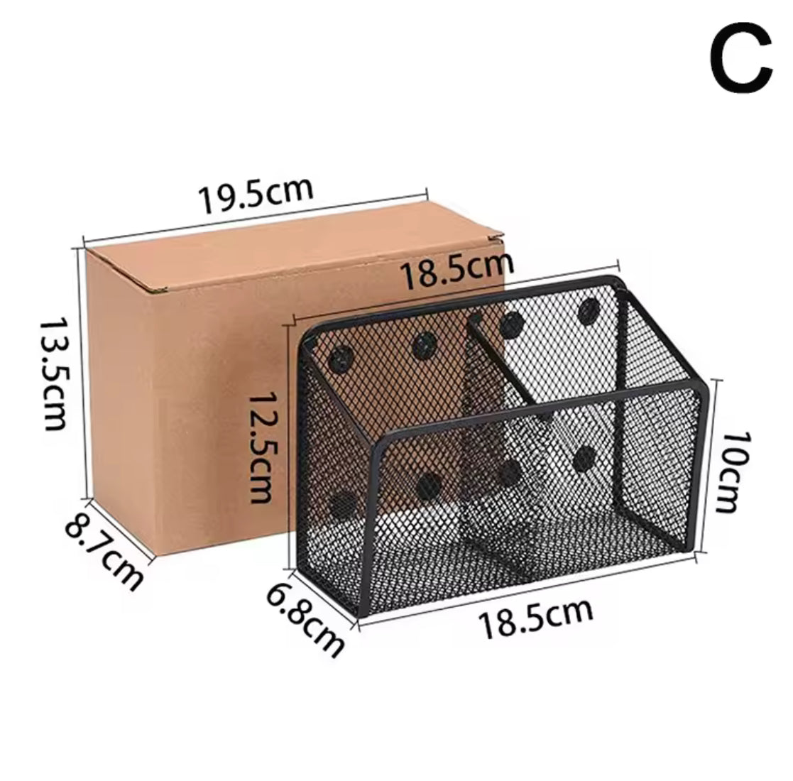 Magnetic Pencil Holder Stationery Storage Mesh Basket Desktop - Problems Solved