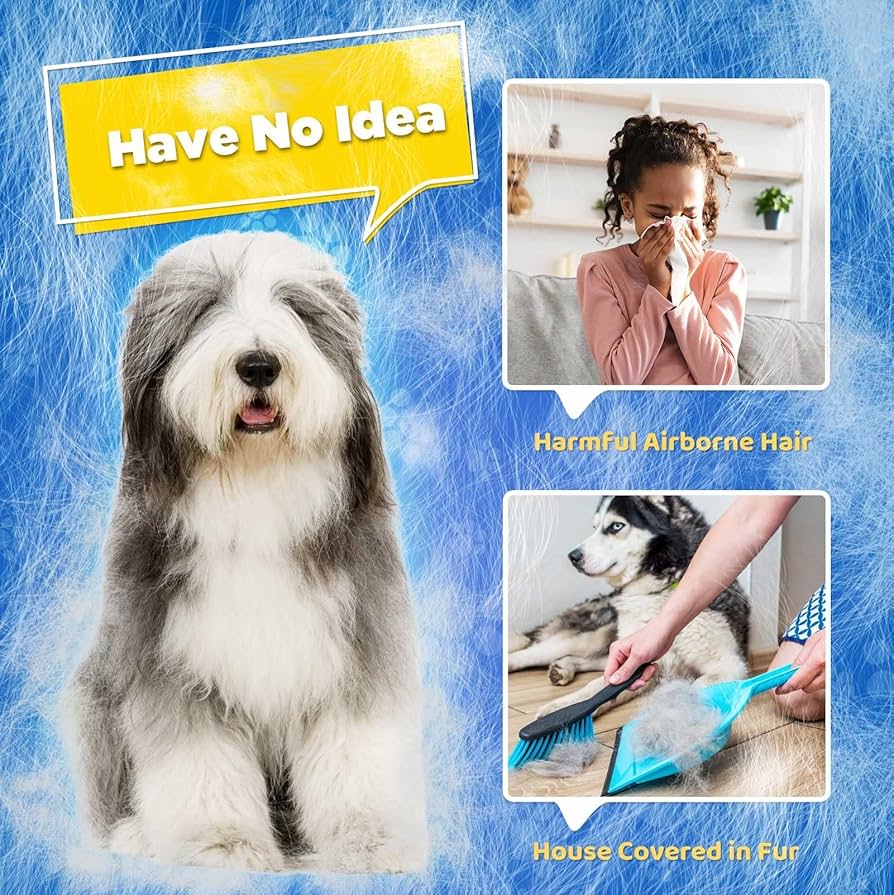 2 Grooming Gloves, Hair Remover for Dogs and Cats, Massaging and Soft