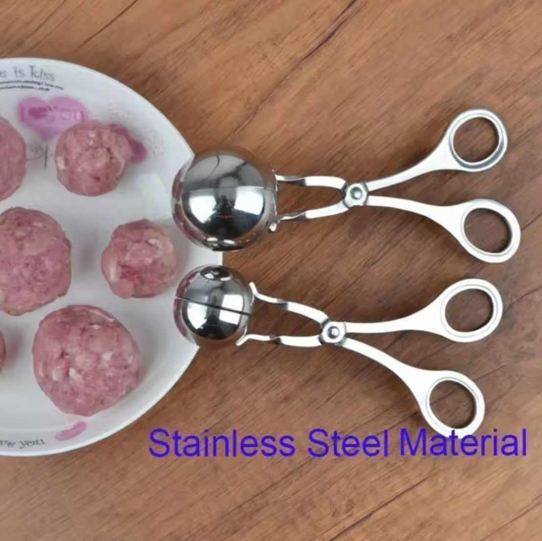 Stainless Steel Meatball Maker Spoon for Perfect Round Balls - Problems Solved