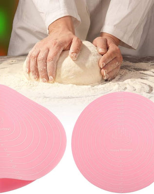 Silicone Baking Mat with Measurements for Cake Turntable Stand NonStick Heat