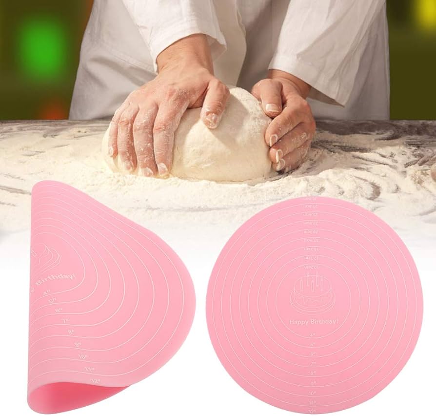Silicone Baking Mat with Measurements for Cake Turntable Stand NonStick Heat