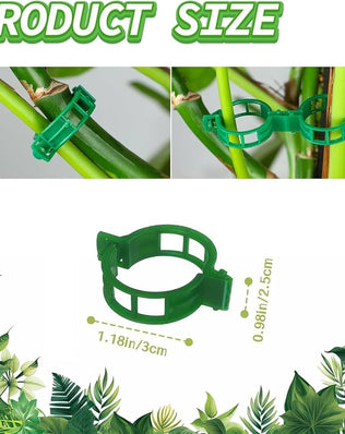 Pack of 100 Plant Support Clips, Garden Plant Support, Plant Clips for Climbing Plants