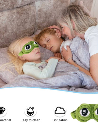 Sleep Mask,Eye Mask Cover for Sleeping Mask Blindfold Soft and Funny Sleep Eye 3D Frogs