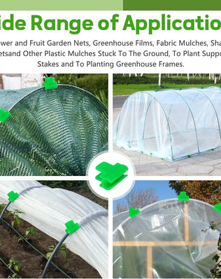Pack of 50 Greenhouse Clamps, Diameter 11 mm Polytunnel Clip, Garden Plant Clips