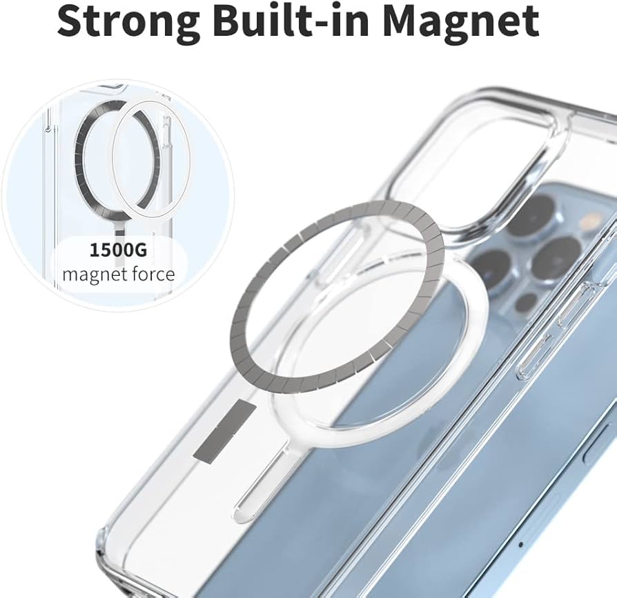 Shockproof iPhone Case with MagSafe, PC & TPU Clear Phone Case for iPhone 13 mini