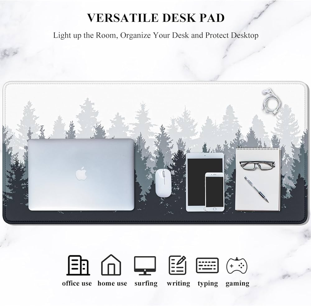 Problems Solved Large XXL Gaming Mouse Pad, waterproof full desk mat, 35" x 15" extended surface for smooth mouse movement