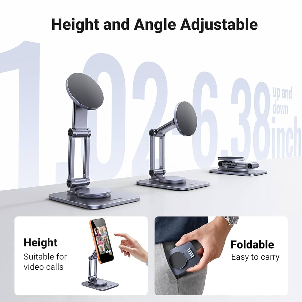 UGREEN Magnetic Mobile Phone Stand 360º Adjustable, Aluminium Magsafe Mobile