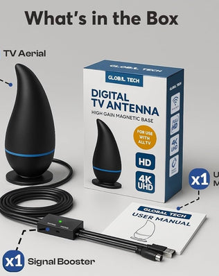 2026 Indoor TV Aerial, Digital TV Ariels Indoor 350+ Miles Long Range