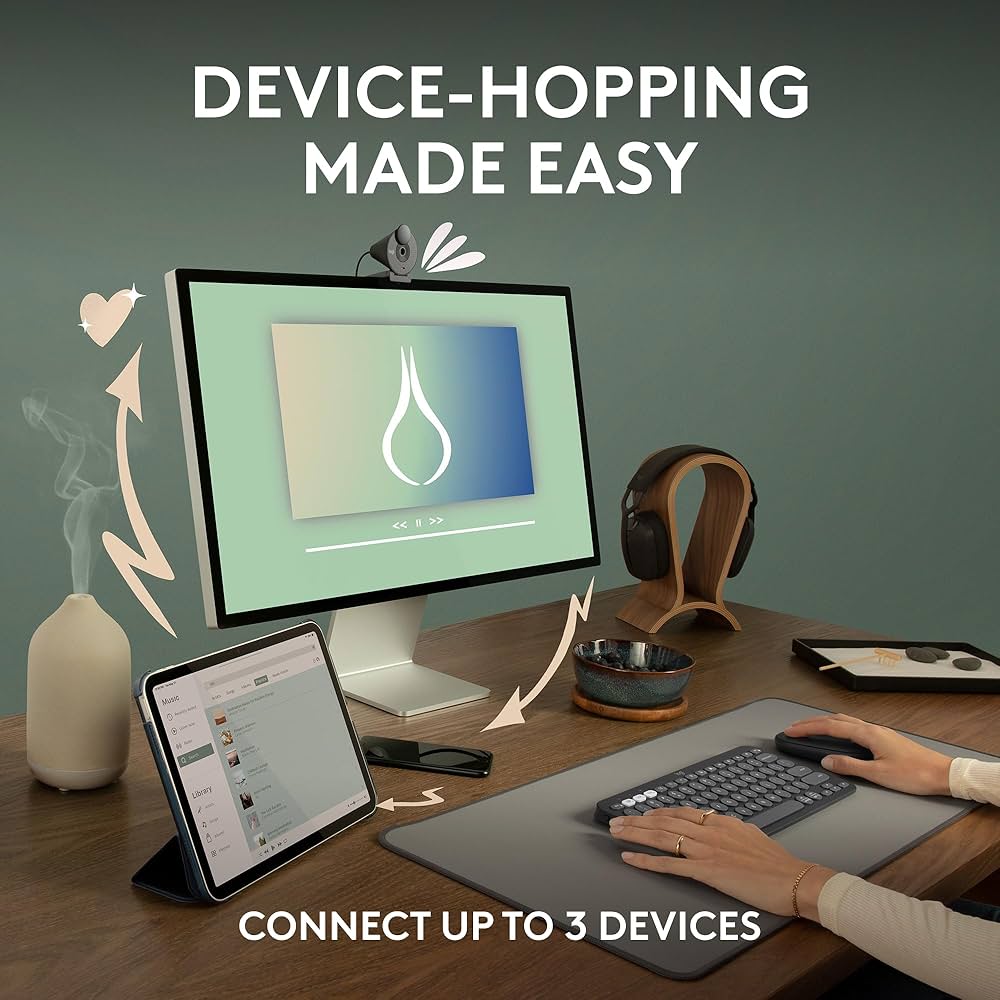 Problems Solved Logitech Pebble 2 M350s Bluetooth wireless mouse, slim and lightweight with a modern design and portable shape.