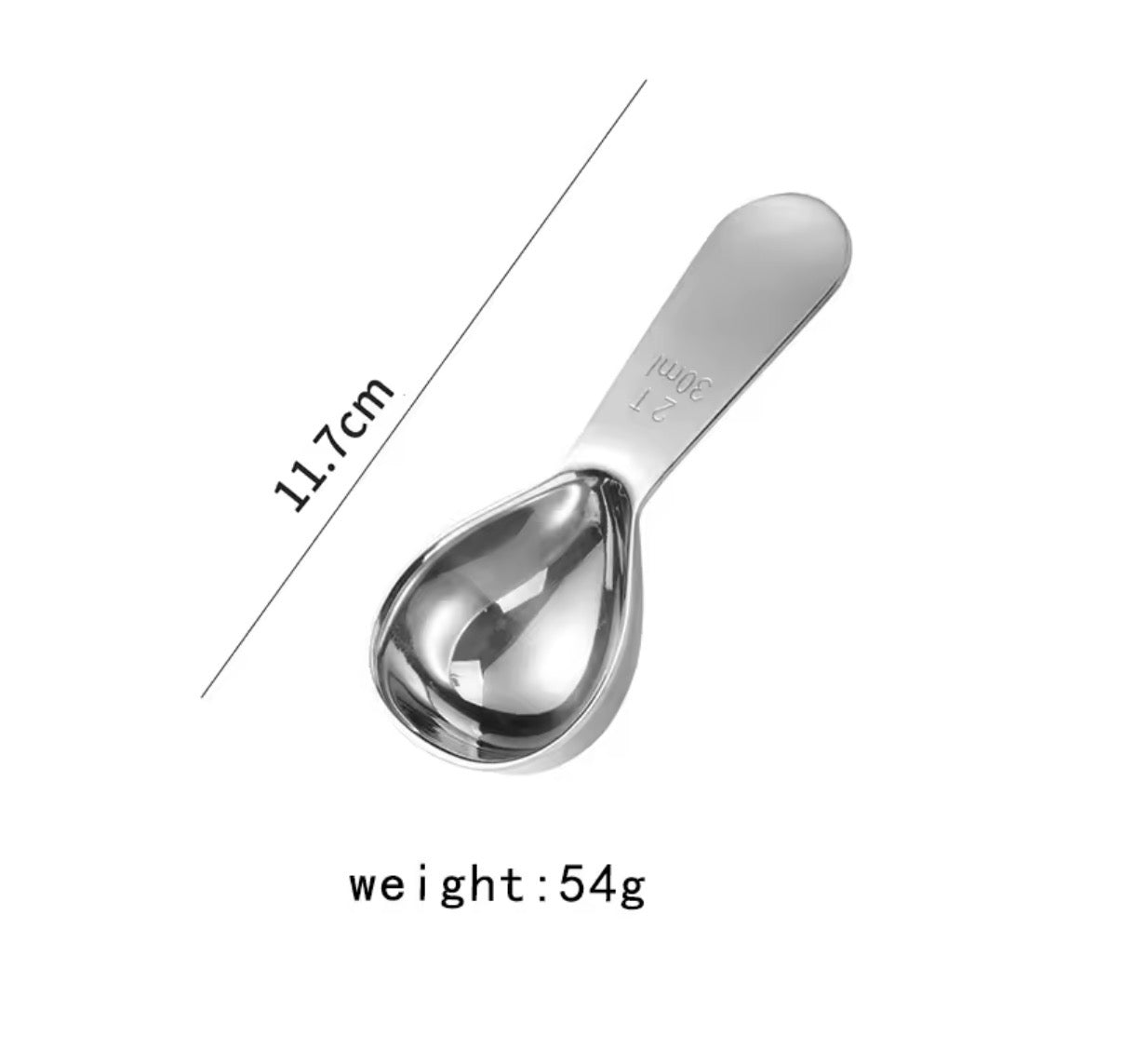 U-Taste 18/8 Stainless Steel Coffee Scoop 15ml Metal Measuring Spoon with Handle