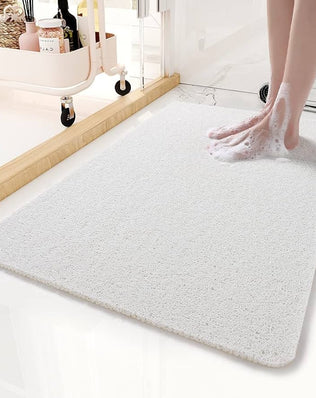 Problems Solved loofah shower bath mat, 60x90cm non-slip inside shower mat with textured surface for safety and comfort.