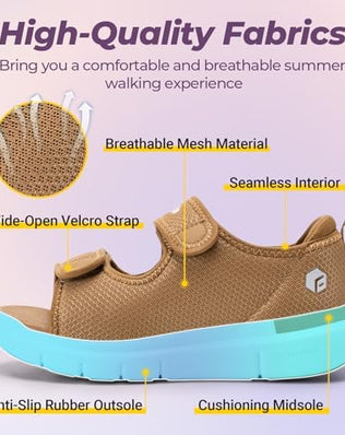 Wide Fit Open Toe Diabetic Sandals Edema Shoes Surgical Footwear With Adjustable Strap