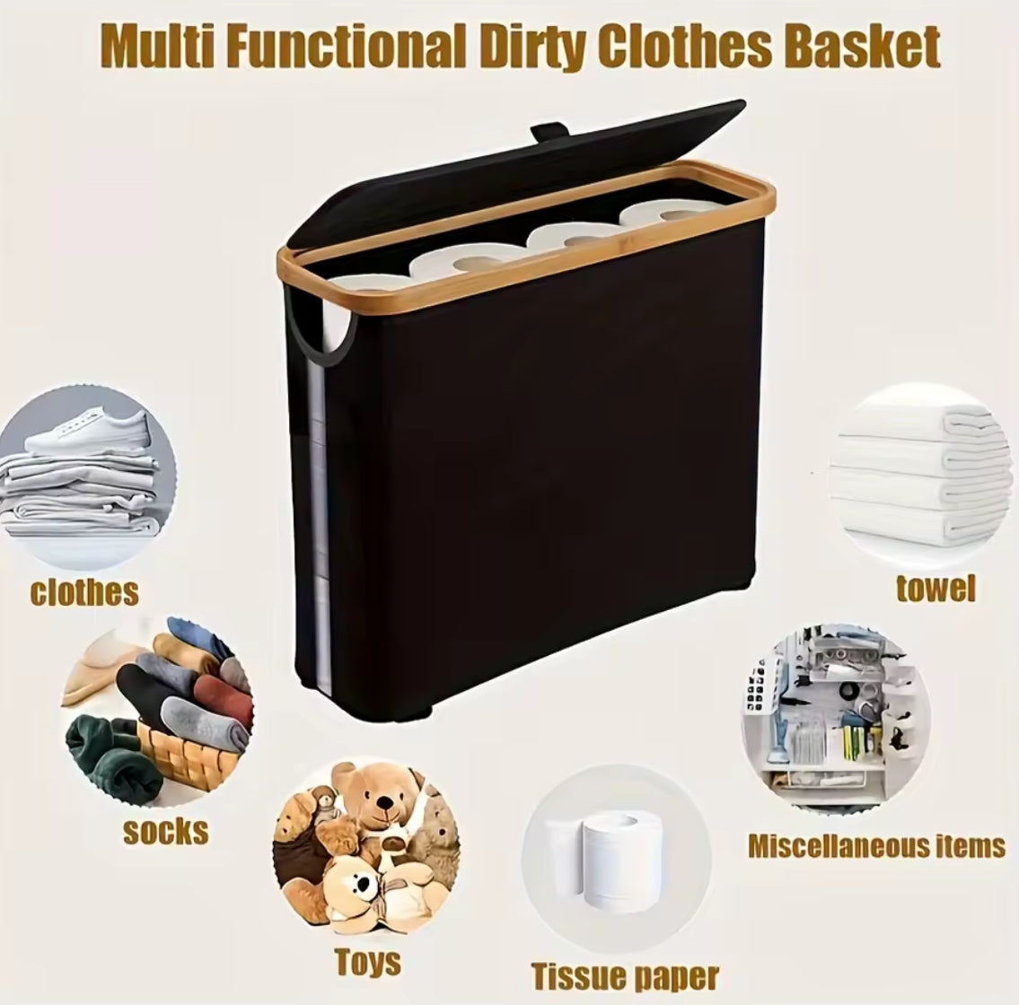 Foldable Toilet Paper Holder with Lid Large Capacity Space-Saving - Problems Solved