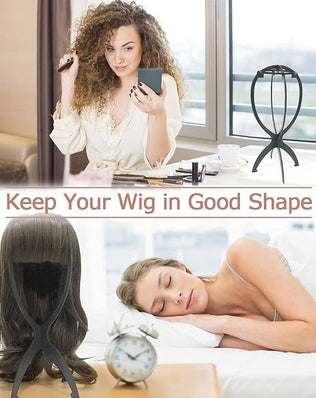 Wig Stand, Wig Head for Short Wigs, 2 Pack