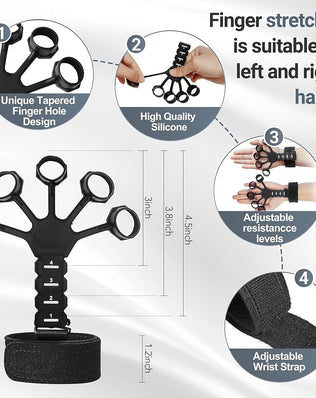 Grip Strength Trainer Kits (5 Pack), Forearm Strengthener with Adjustable Resistance