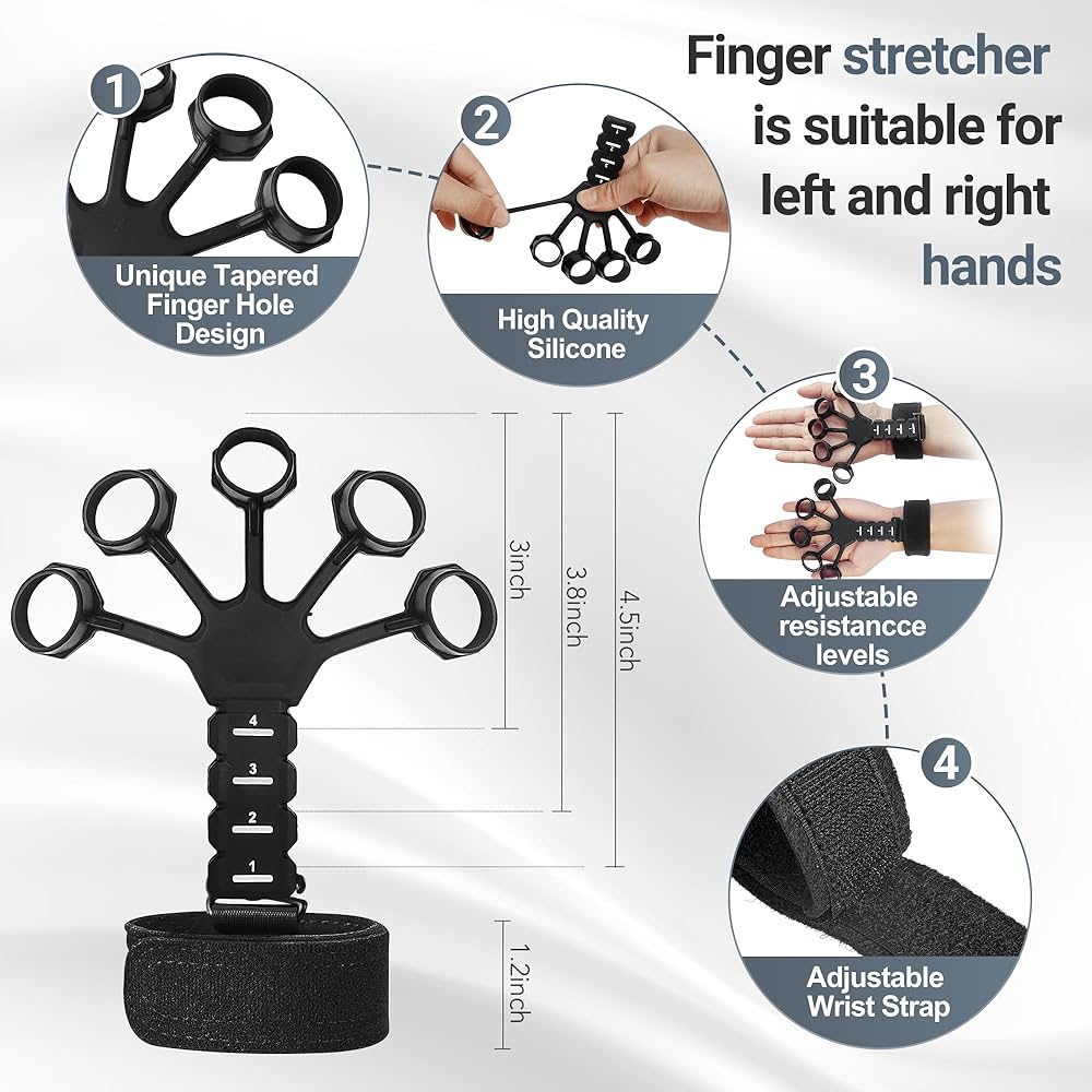 Grip Strength Trainer Kits (5 Pack), Forearm Strengthener with Adjustable Resistance