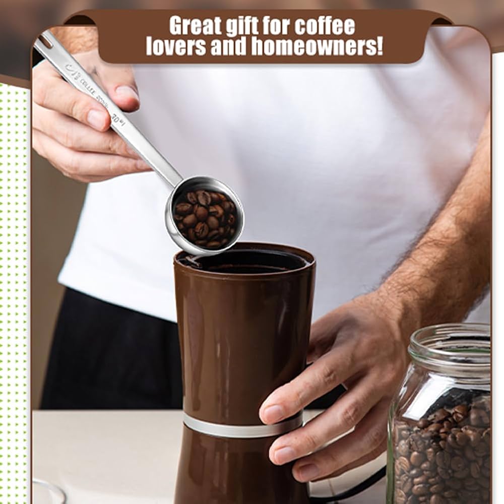 2 Pieces 15ml and 30ml Coffee Measuring Sets with Long Handle, Stainless Steel