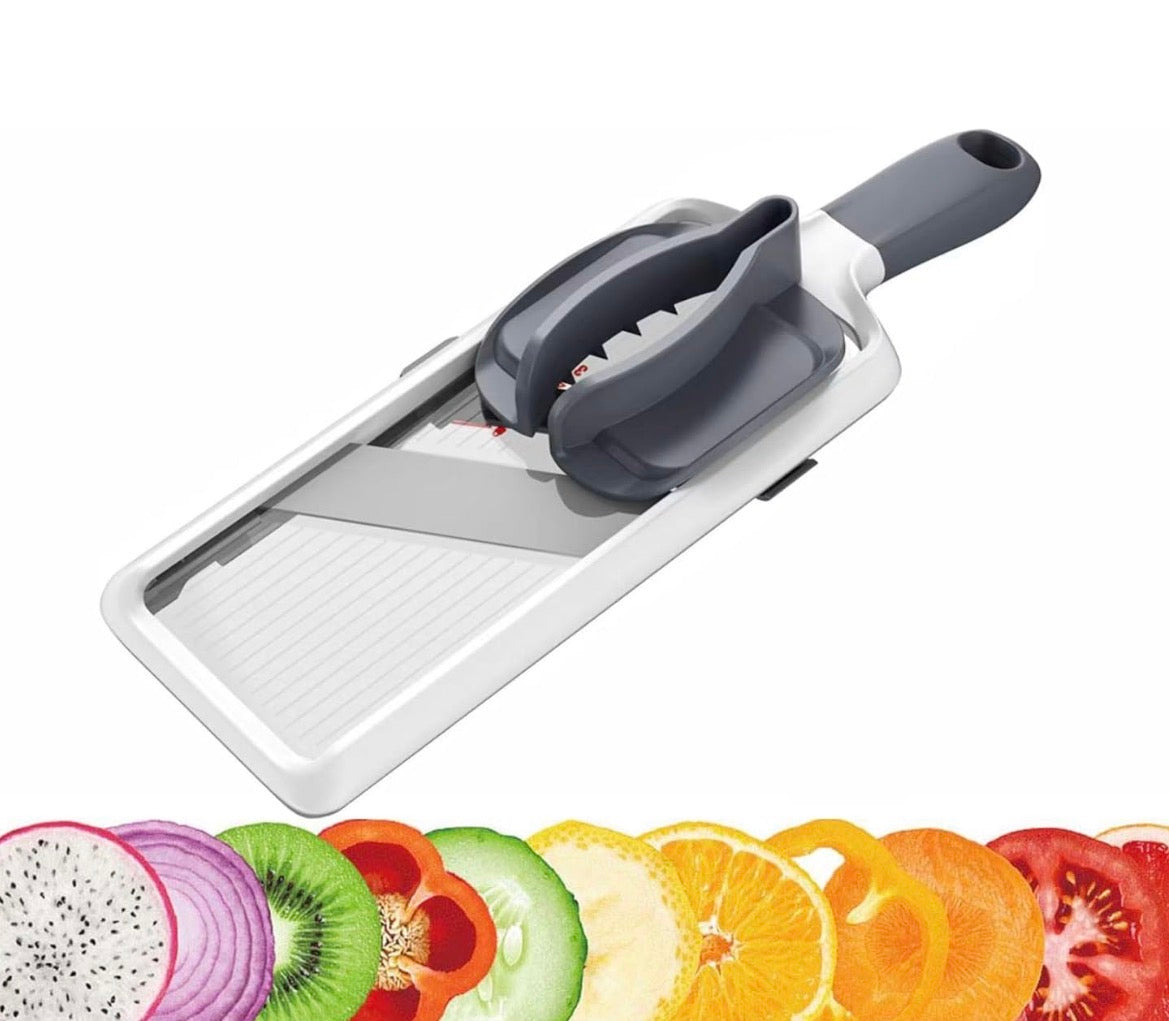 Problems Solved multi vegetable slicer and mandoline with adjustable stainless steel blade for safe, precise vegetable slicing in the kitchen.