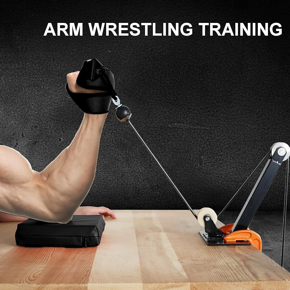 Arm Wrestling Training Strap Belt Hand Grip Arm Finger Forearm Exerciser Strengthener