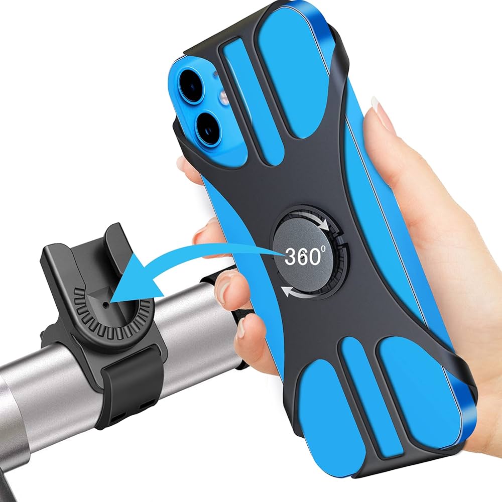 Problems Solved detachable bike phone holder mounted on a bicycle, universal motorcycle cell phone mount with 360º rotation.