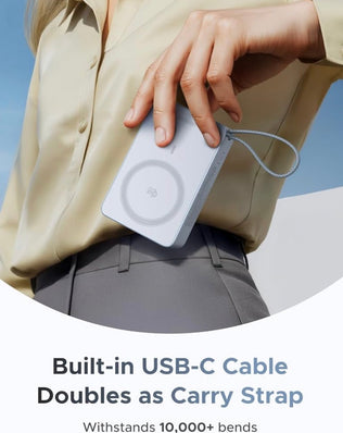 Problems Solved MagFlow MagSafe Power Bank with Qi2 wireless fast charging, 20000mAh portable battery and sleek design.