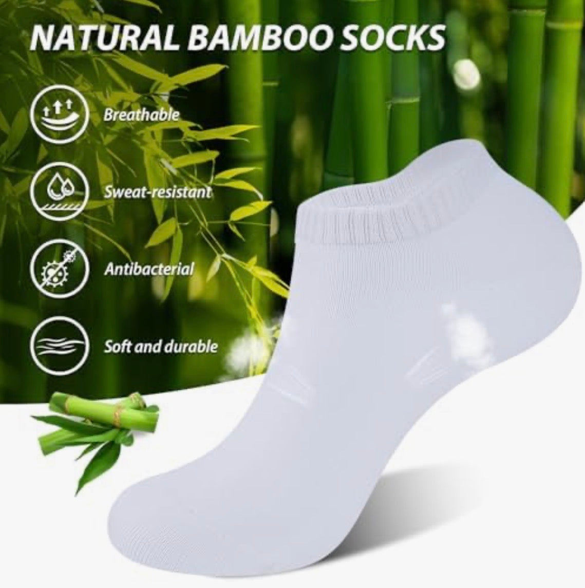 Problems Solved men's and women's trainer socks, 6 pairs in white and black, anti-blister, size 9-11, shown in the image.