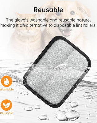 Static Pet Hair Remover Gloves, Reusable Electrostatic Pet Cat Dog Hair Removal Grooming