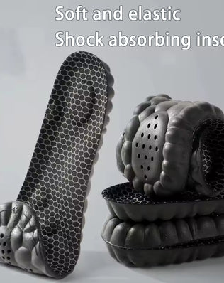 Two pairs of Problems Solved foot massage soft shoe pads, breathable and comfortable insoles for foot comfort.