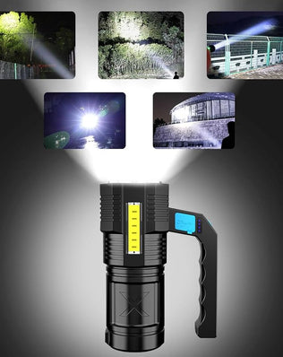 LED Flashlight Torch
Rechargeable COB Spotlight Lantern Work