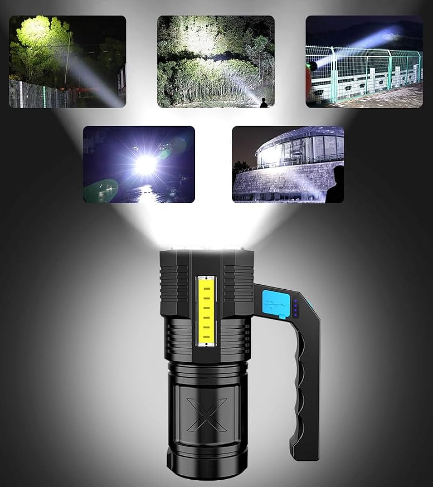 LED Flashlight Torch
Rechargeable COB Spotlight Lantern Work