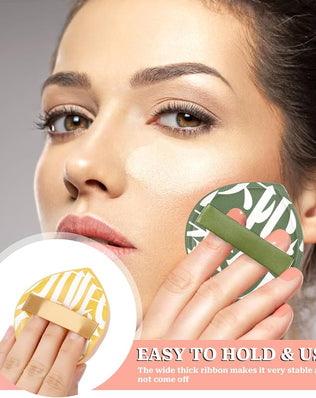 Set of four Problems Solved Korean makeup sponge puffs in teardrop shape for foundation, concealer, and powder application.