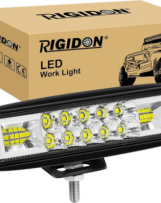 1 PCS Led Work Light Bar, 6 inch 24WSpot Flood Beam, 12V 24V Driving Lights Lamp