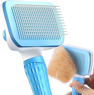 Cat Brush for Long and Short Hair Cats, Self-cleaning Dog Brush for Shedding