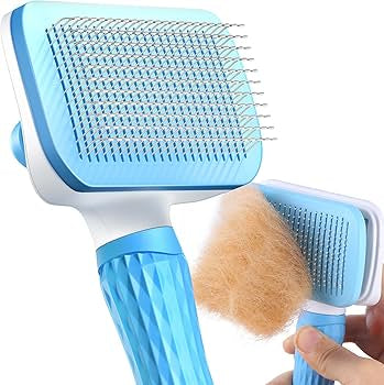 Cat Brush for Long and Short Hair Cats, Self-cleaning Dog Brush for Shedding