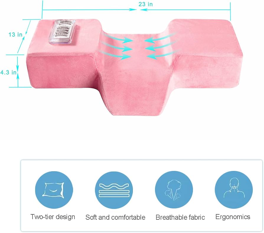 Beauty Salon Eyelash Extension Pillow Memory Foam Lash Pillow for Neck Pain